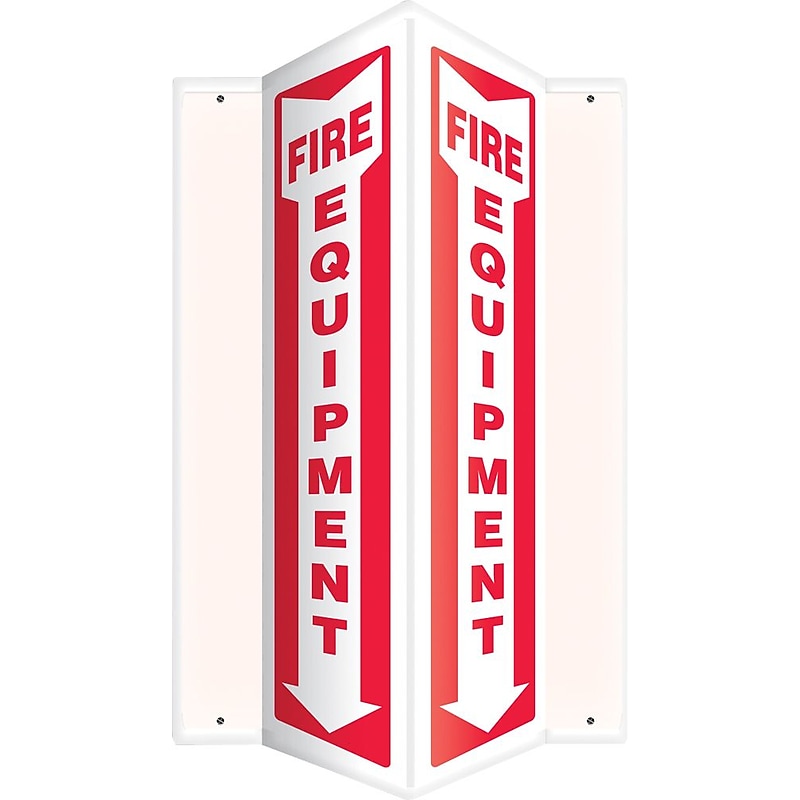 Accuform Fire Equipment Projection Sign, Red/White, 24"H x 4"W (PSP628) image 1