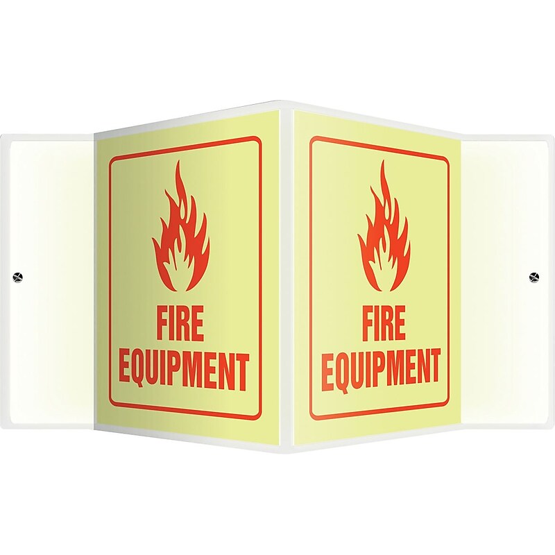 Accuform Fire Equipment Projection Sign, Red, 6"H x 5"W (PSP346) image 1