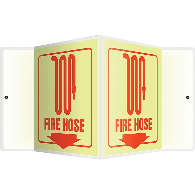 Accuform Fire Hose Projection Sign, Red, 6"H x 5"W (PSP350) image 1