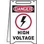 Accuform Slip-Gard DANGER HIGH VOLTAGE Fold-Ups, Black/Red/White, 20"H x 12"W (MF108)~#|#~s0869972_sc7