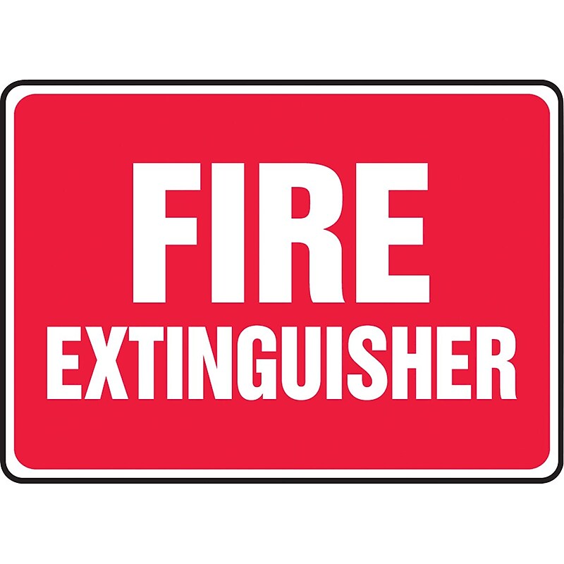 Accuform Safety Sign, FIRE EXTINGUISHER, 7" x 10", Aluminum (MFXG477VA) image 1