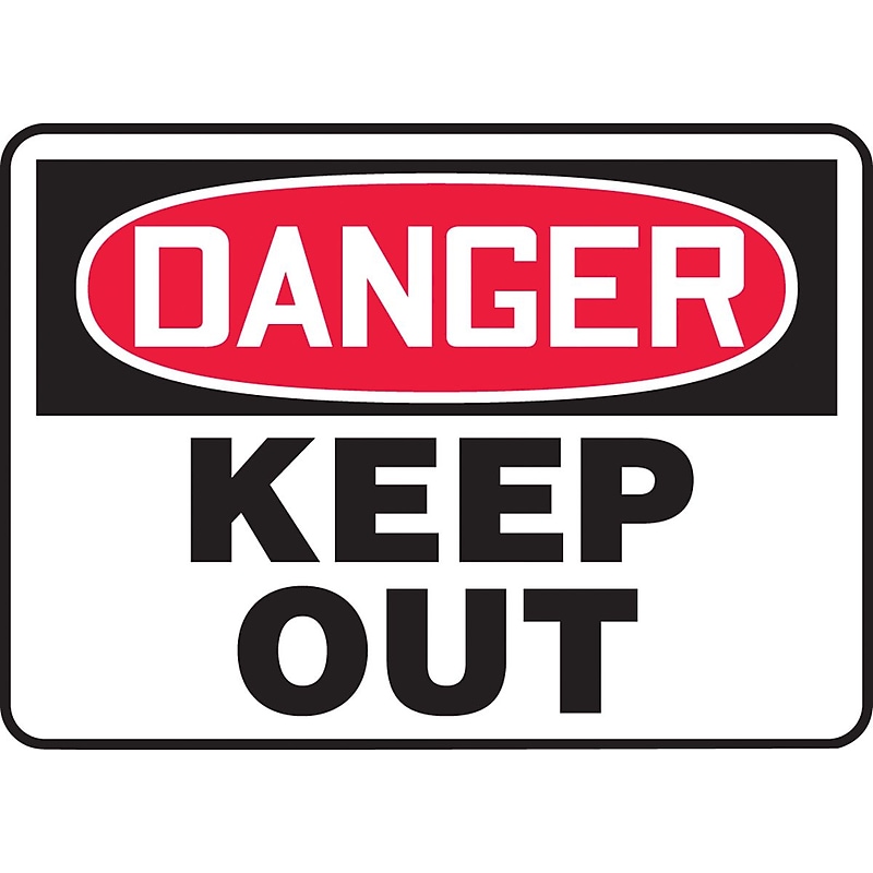 Accuform Safety Sign, DANGER KEEP OUT, 10" x 14", Aluminum (MADM146VA) image 1