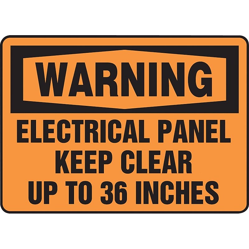 Accuform Safety Sign, Warning, 7" X 10", Adhesive Vinyl (MELC309VS) image 1