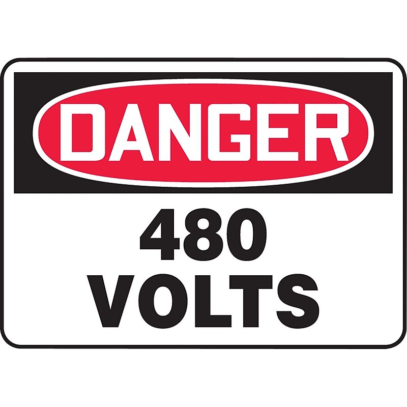 Accuform Safety Sign, Danger, 10" X 14", Adhesive Vinyl (MELC059VS) image 1