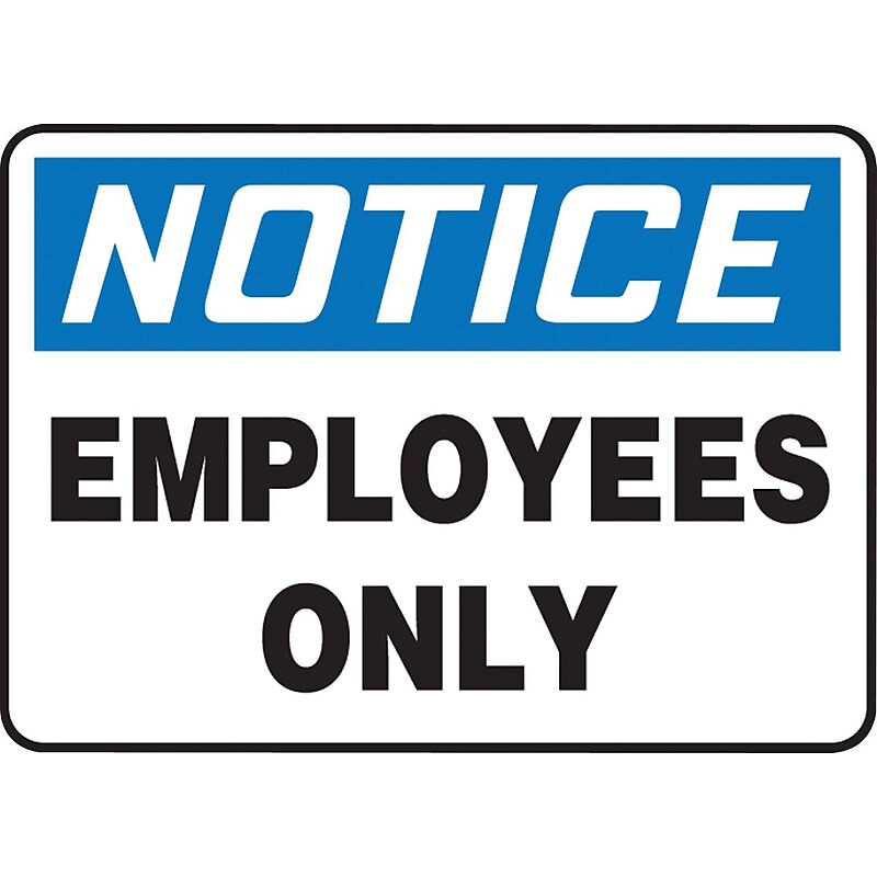 Accuform Safety Sign, Notice, 7" X 10", Adhesive Vinyl (MADC803VS) image 1