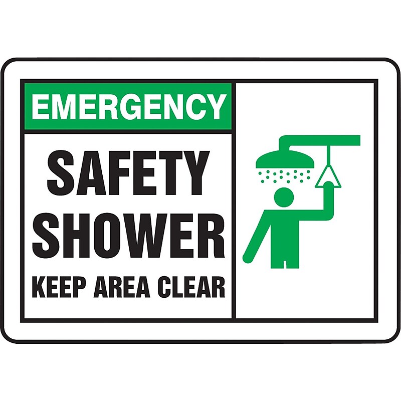 Accuform Safety Sign, Emergency, 7" X 10", Adhesive Vinyl (MFSD931VS) image 1