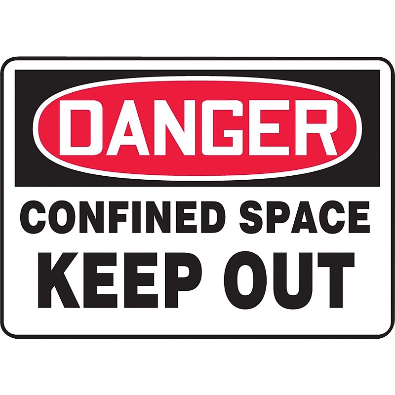 Accuform Safety Sign, Danger, 7" X 10", Adhesive Vinyl (MCSP108VS) image 1