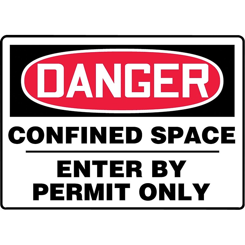 Accuform Safety Sign, Danger, 7" X 10", Adhesive Vinyl (MCSP130VS) image 1