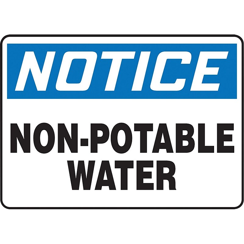 Accuform Safety Sign, Notice, 7" X 10", Adhesive Vinyl (MCAW808VS) image 1