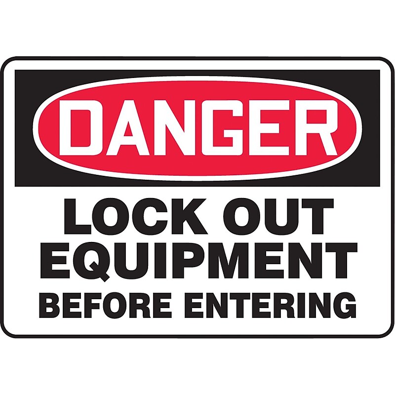 Accuform Safety Sign, Danger, 7" X 10", Adhesive Vinyl (MLKT106VS) image 1