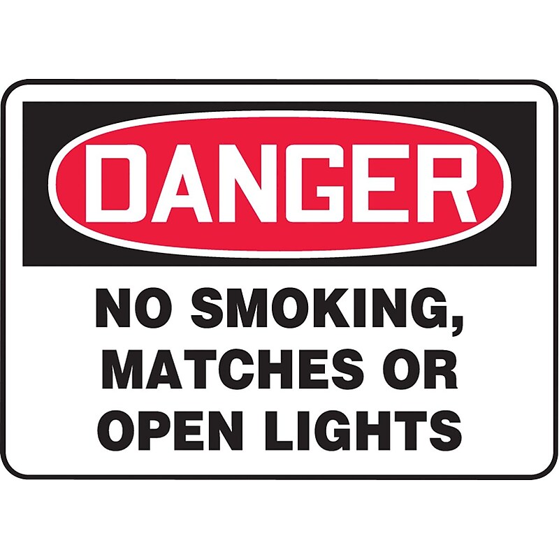 Accuform Safety Sign, Danger, 10" X 14", Adhesive Vinyl (MSMK136VS) image 1