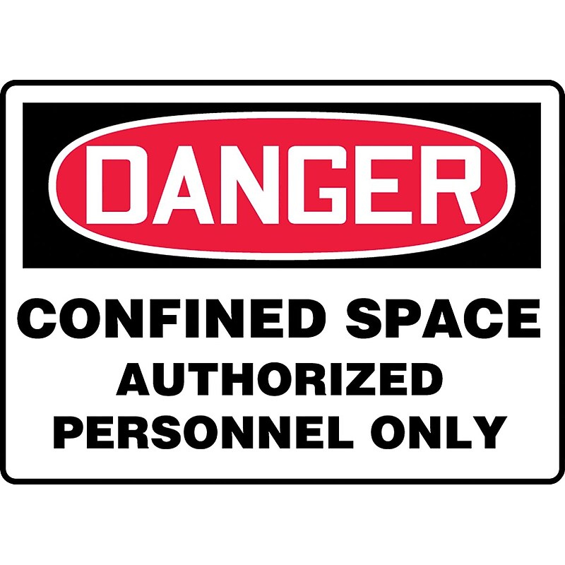 Accuform Safety Sign, Danger, X 10