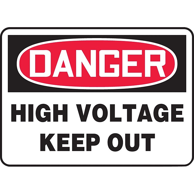 Accuform Safety Sign, Danger, X 14