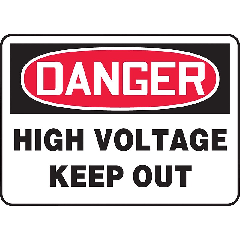 Accuform Safety Sign, Danger, 7" X 10", Adhesive Vinyl (MELC127VS) image 1
