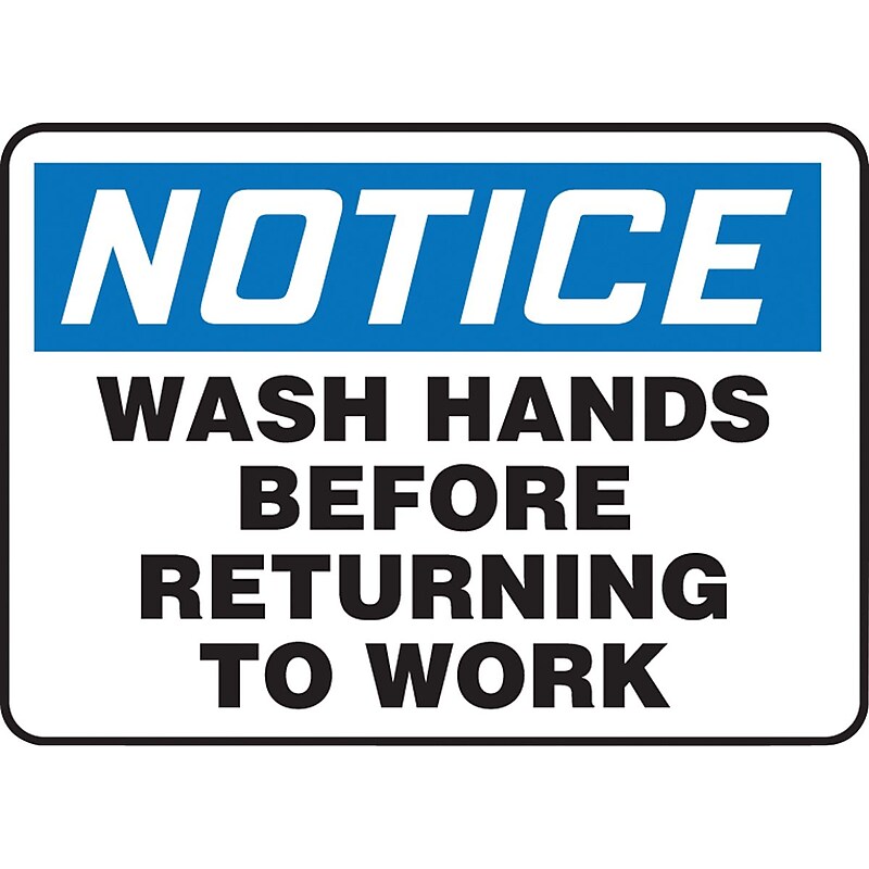 Accuform Safety Sign, Notice, 7" X 10", Adhesive Vinyl (MRST812VS) image 1