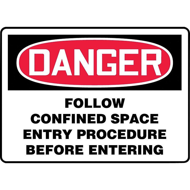 Accuform Safety Sign, Danger, 7" X 10", Adhesive Vinyl (MCSP012VS) image 1