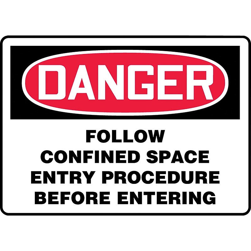 Accuform Safety Sign, Danger, 10" X 14", Adhesive Vinyl (MCSP056VS) image 1