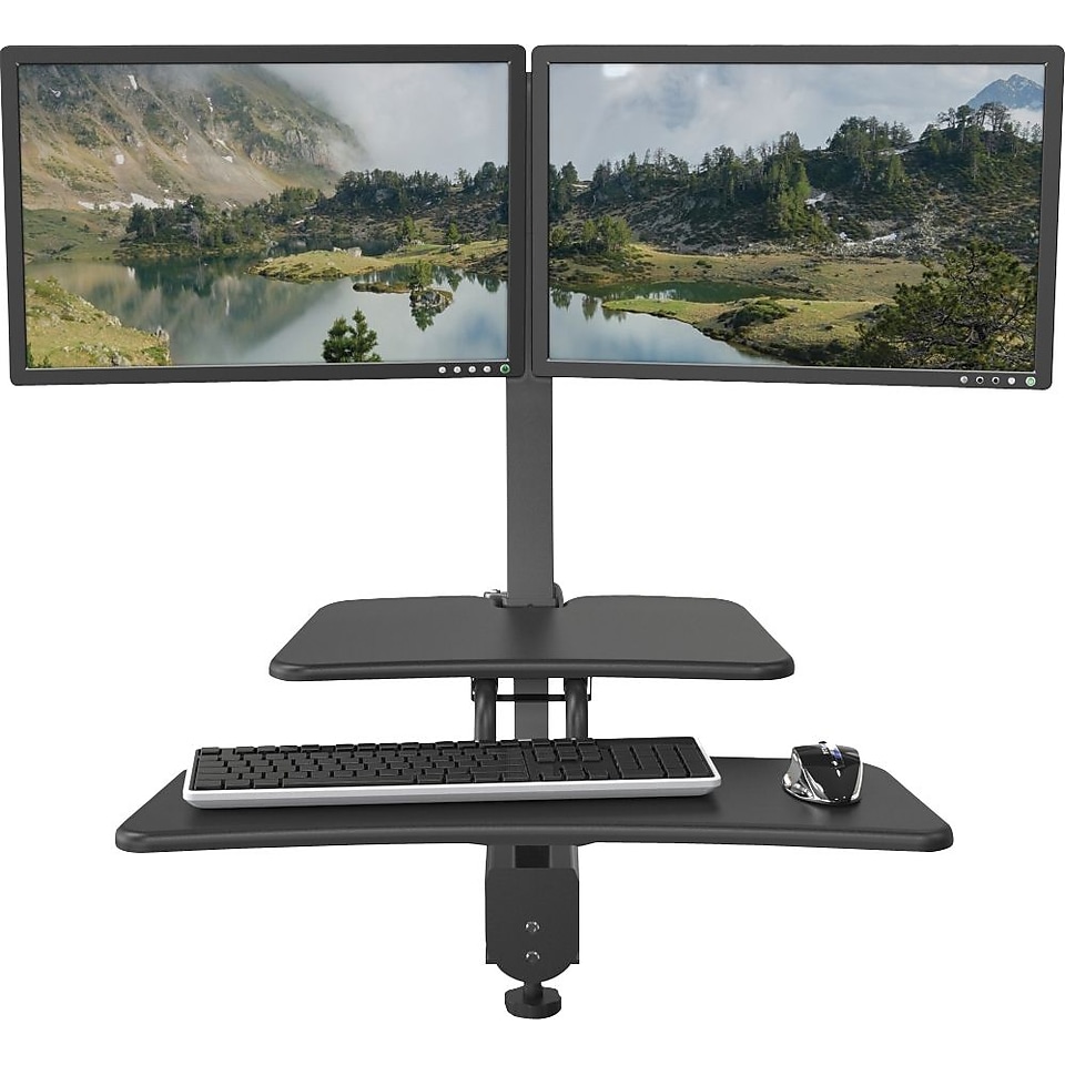 Balt Up Rite Desk Mounted Sit/Stand Workstation, Dual Monitor Mounts