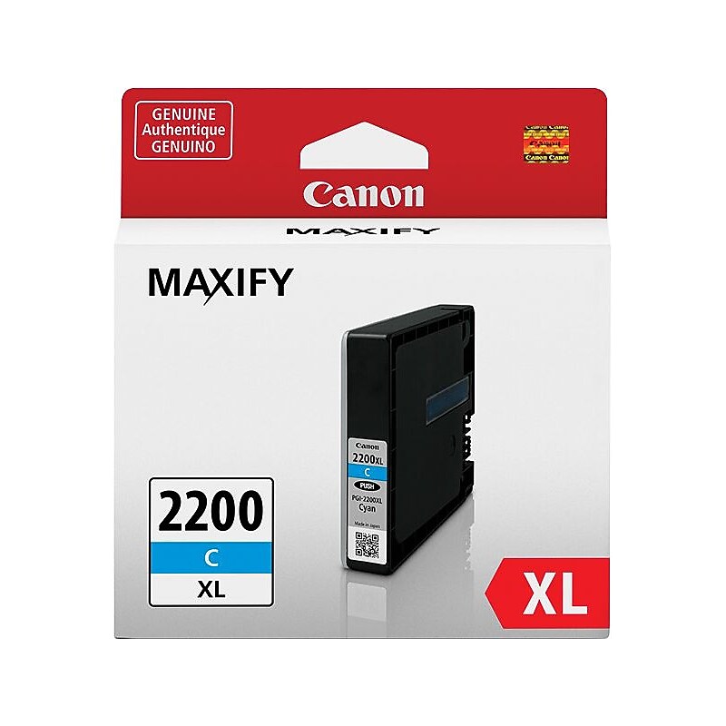Canon 2200XL Cyan High Yield Ink Cartridge (9268B001) image 1