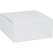 3 1/2" x 8" x 8" One-Piece Gift Boxes, White