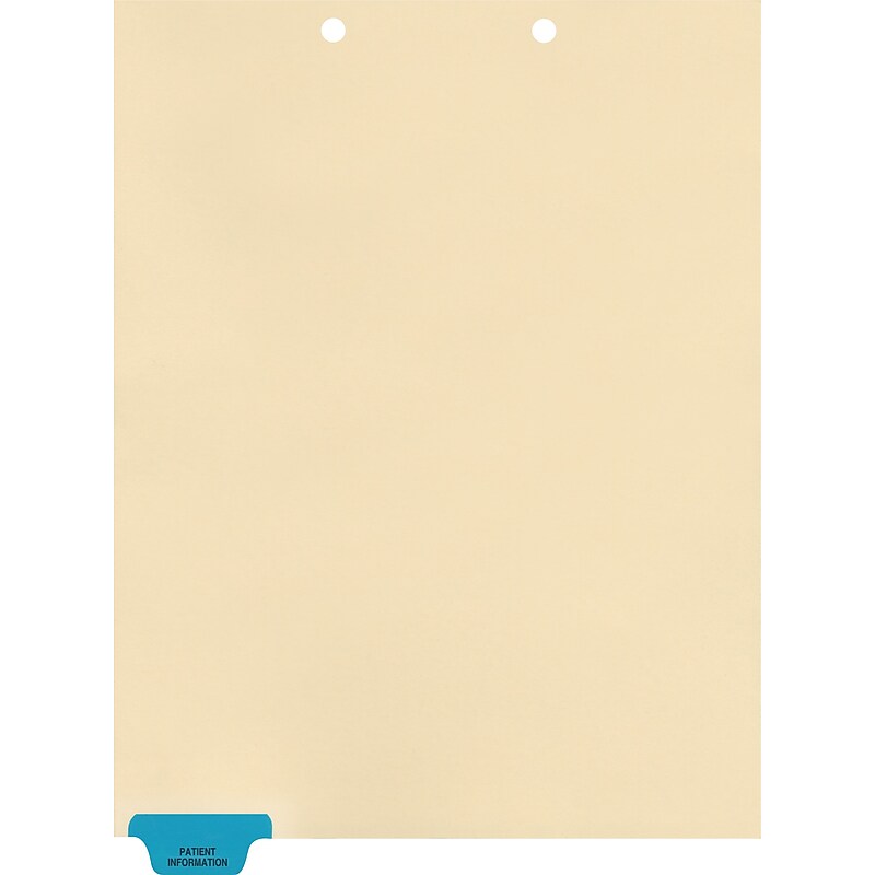 Medical Arts Press® Position 1 Colored End-Tab Chart Dividers, Patient Info., Med. Blue image 1