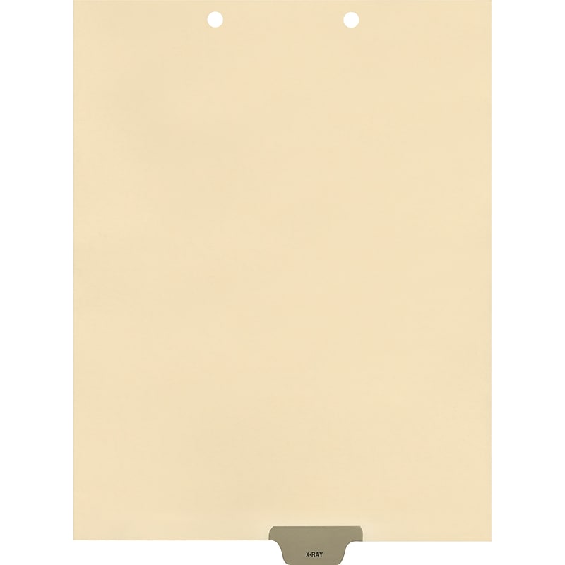 Medical Arts Press® Position 4 Colored End-Tab Chart Dividers, X-Ray, Gray image 1
