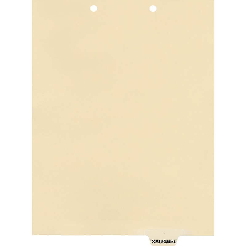 Medical Arts Press® Position 5 Colored End-Tab Chart Dividers, Correspondence, Clear image 1