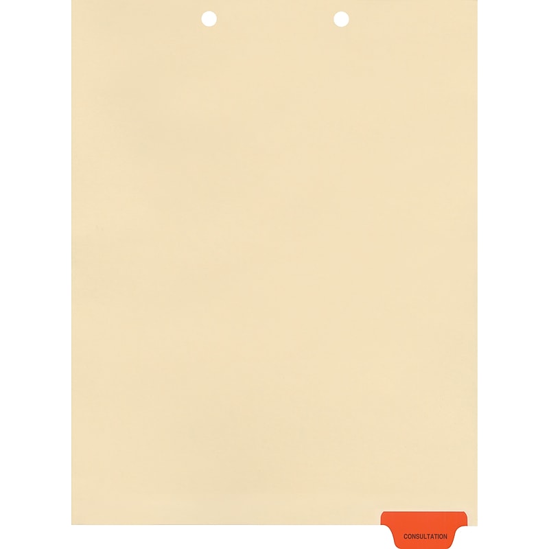 Medical Arts Press® Position 6 Colored End-Tab Chart Dividers, Consultation, Red image 1
