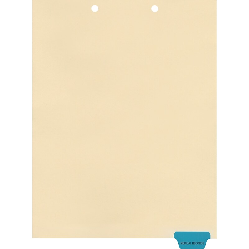 Medical Arts Press® Position 6 Colored End-Tab Chart Dividers, Medical Records, Med. Blue image 1