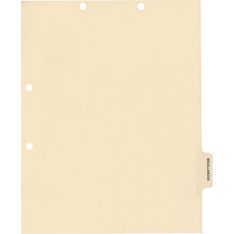 Medical Arts Press® Position 5 Colored Side-Tab Chart Dividers, Miscellaneous, Clear image 1