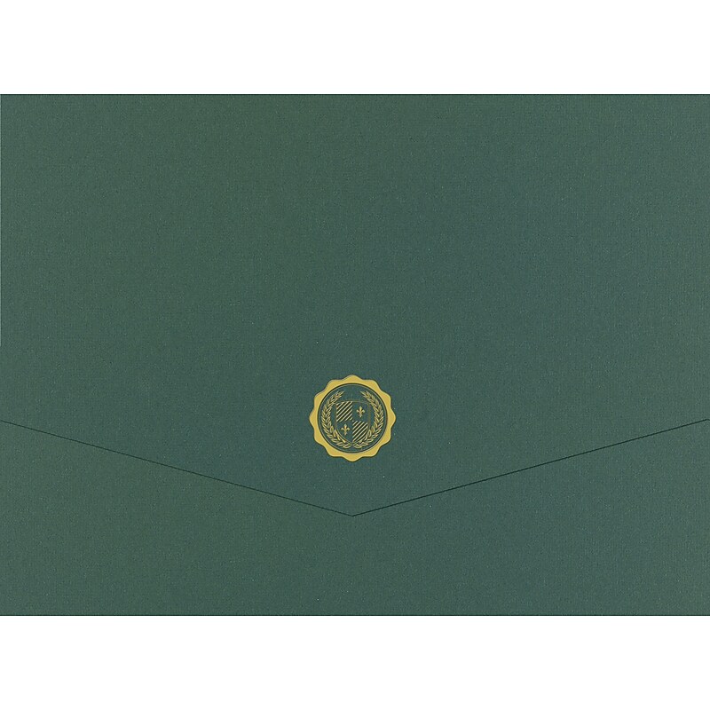 Great Papers Hunter Certificate Holders, 9.375" x 12", Green, 10/Pack (20103780PK2) image 1