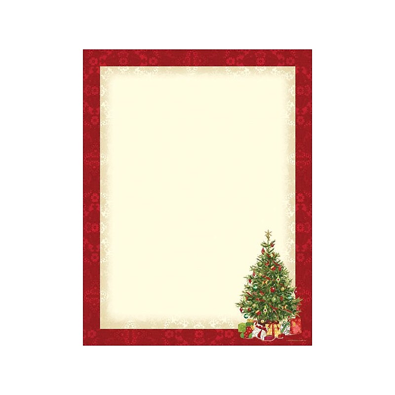 Great Papers Holiday Stationery Lacy Tree, 80/Pack (2011864) image 1