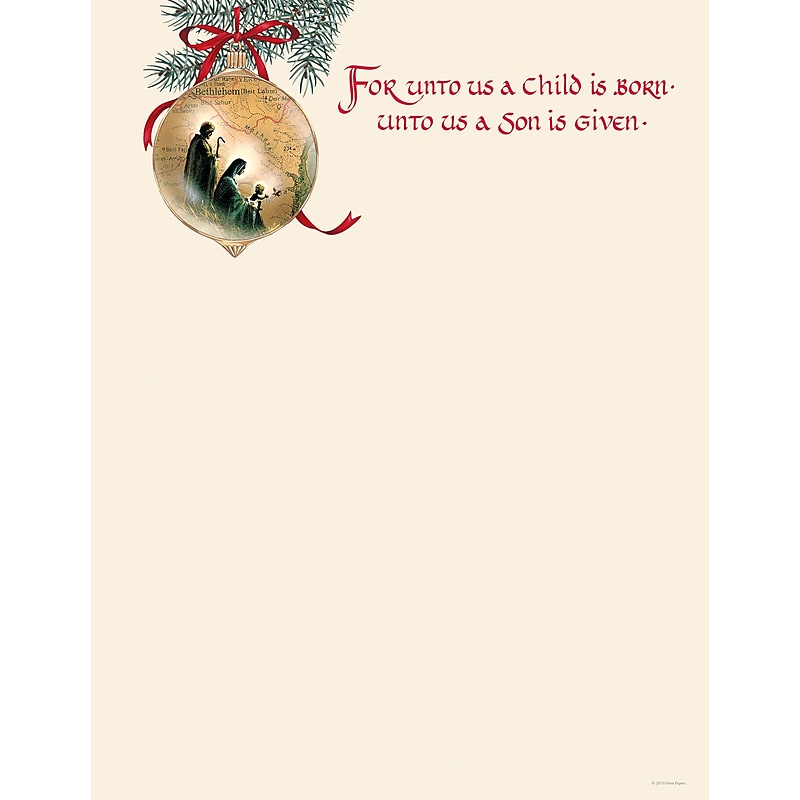 Great Papers! Holy Family Letterhead, 80/Pack image 1