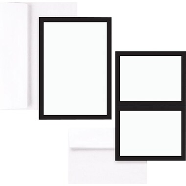great papersâ® black border invitation & card kit, 50 pack staplesâ® s0883524_sc7?$splssku$ great papersâ® black border invitation & card kit, 50 pack staplesâ®,Staples Invitation Cards