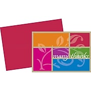 Great Papers! Matte Personal Thank You Notecards, Color Block, 24/Pack (2013275)