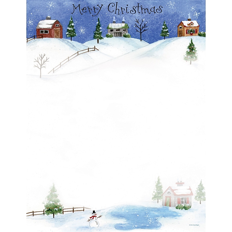 Great Papers! Folk Art Village Letterhead, 80/Pack image 1