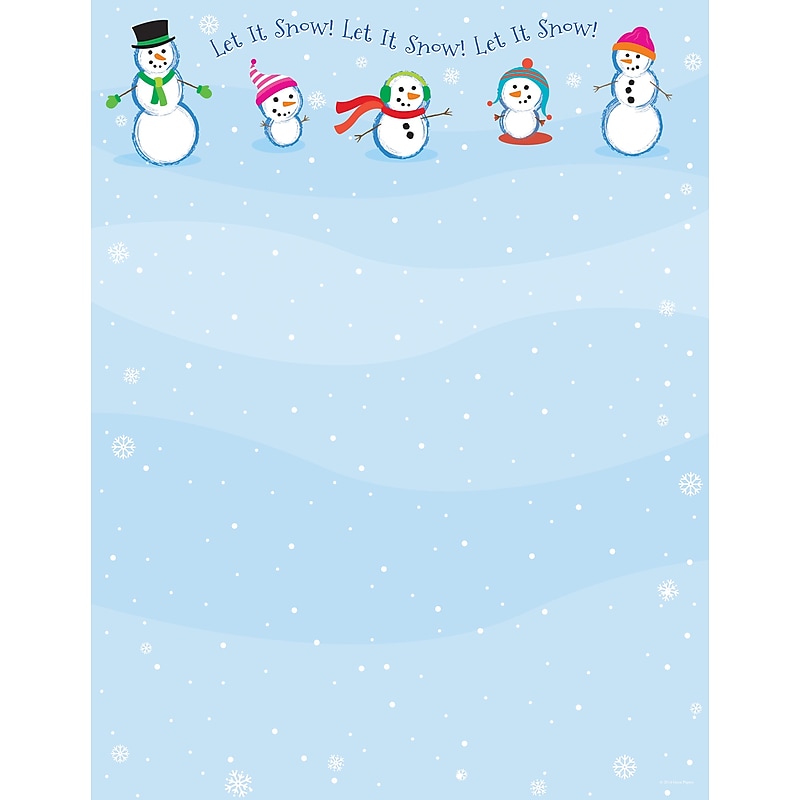 Great Papers! Let It Snowmen Letterhead, 80/Pack image 1