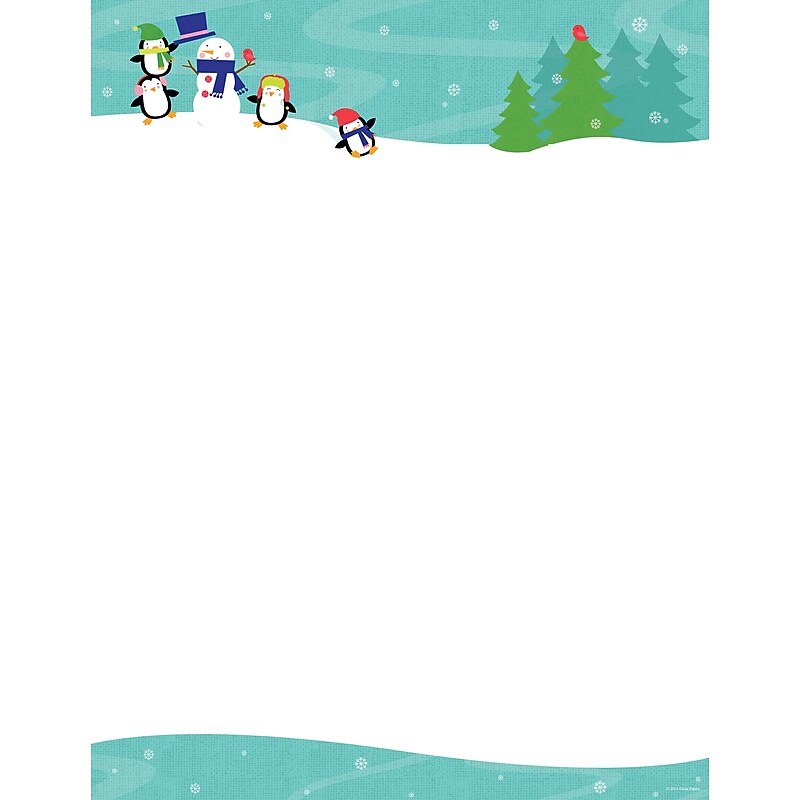 Great Papers! Penguins Playing Letterhead, 80/Pack (2014059) image 1