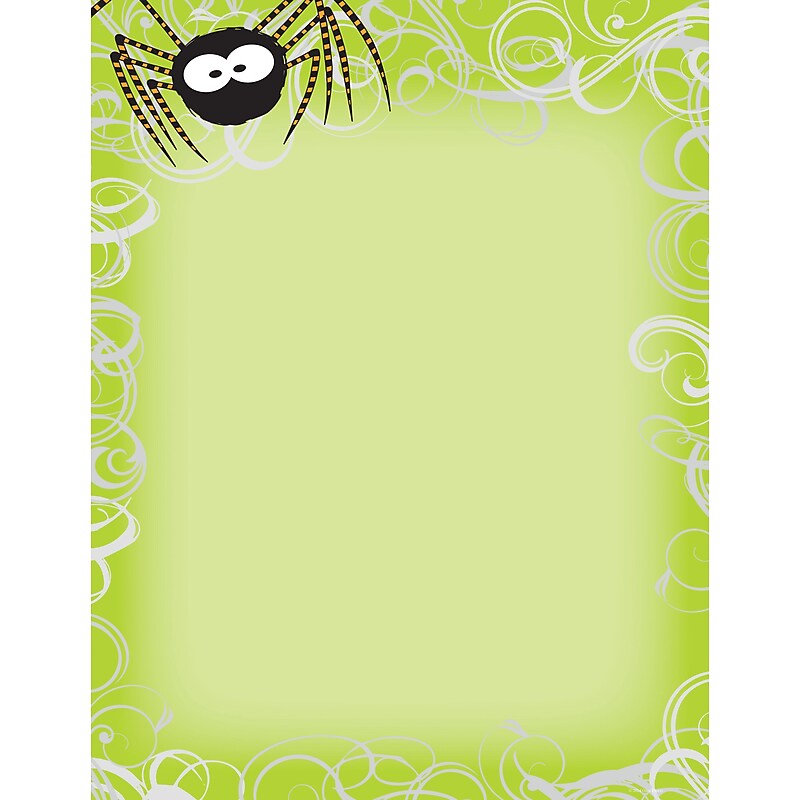 Great Papers! Green Spidey Swirls Letterhead, 80/Pack (2014063) image 1