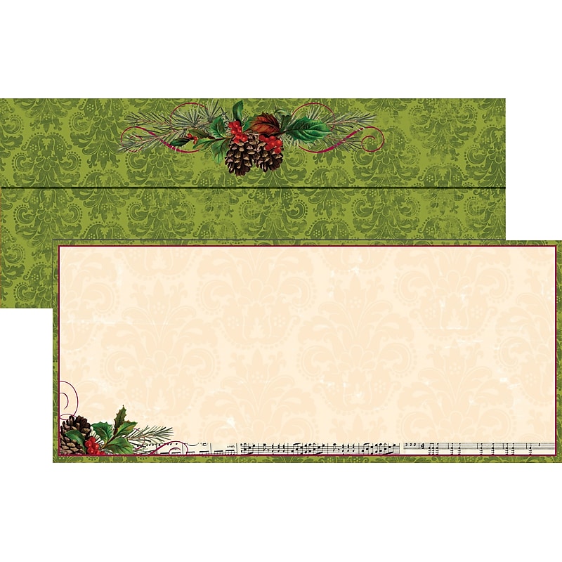 Great Papers Holiday Card Envelopes Pinecone Garland, 40/Count (2014067) image 1