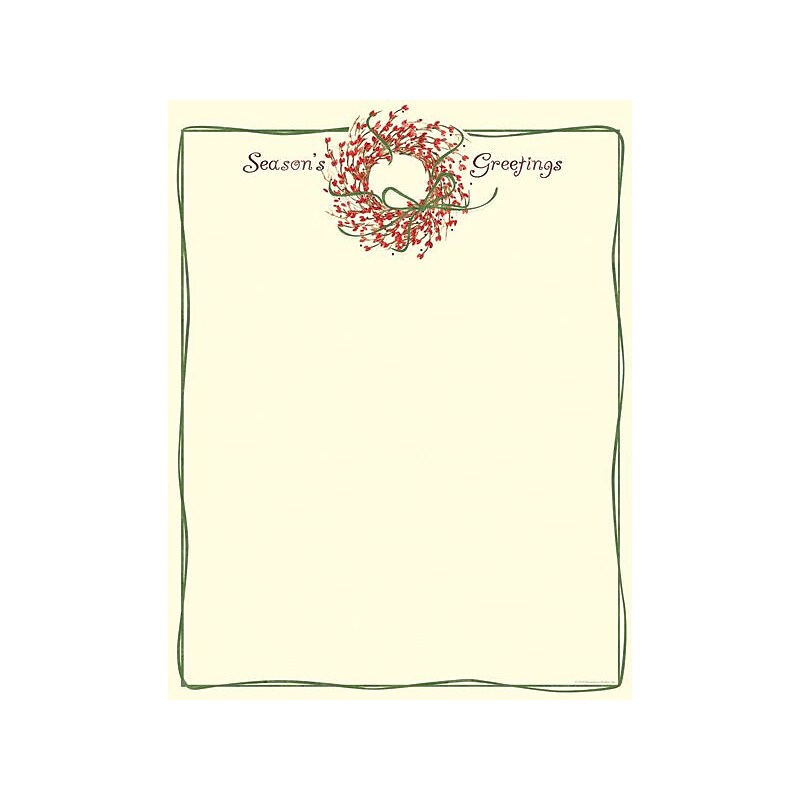 Great Papers® Holiday Stationery Season's Greetings Wreath, 80/Count image 1