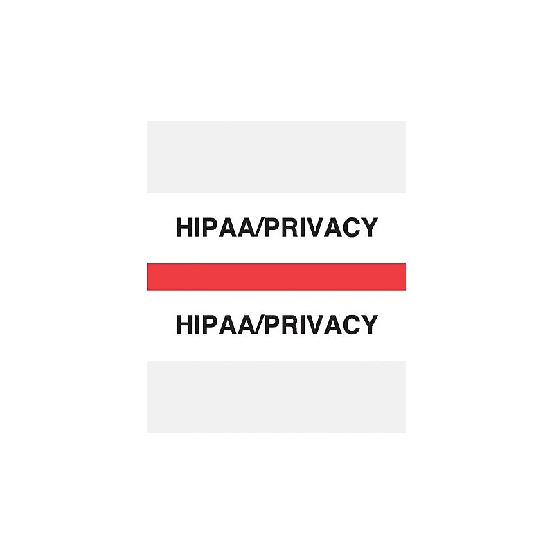 Medical Arts Press® Standard Preprinted Chart Divider Tabs, HIPAA/Privacy, Red image 1