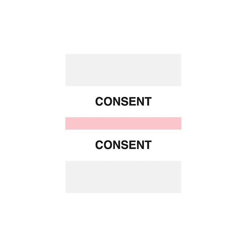 Medical Arts Press® Standard Preprinted Chart Divider Tabs, Consent, Pink image 1