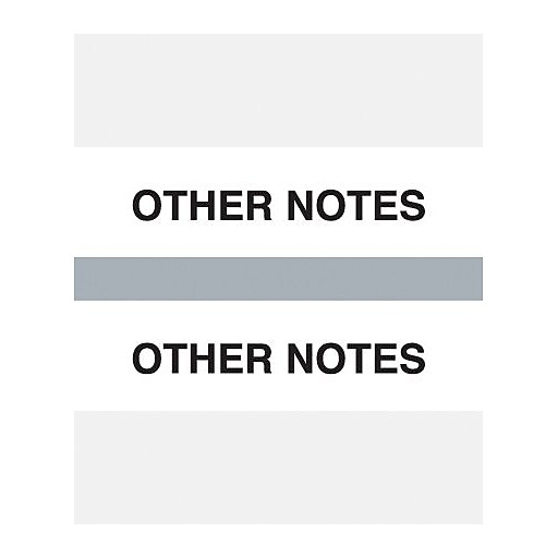 Medical Arts Press® Standard Preprinted Chart Divider Tabs, Other Notes