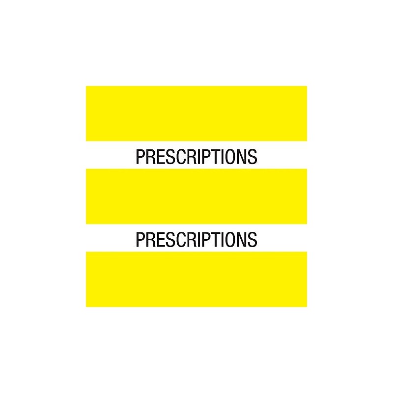 Medical Arts Press® Large Chart Divider Tabs, Prescriptions, Yellow image 1