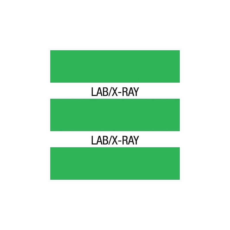 Medical Arts Press® Large Chart Divider Tabs, Lab/X-Ray, Lt. Green image 1