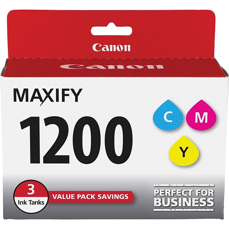 Canon 1200 Cyan/Magenta/Yellow Ink Cartridge, 3/Pack (9232B005) image 1