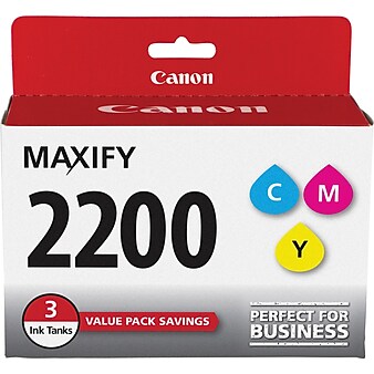 Canon 2200 Cyan/Magenta/Yellow Ink Cartridge, 3/Pack (9304B005)