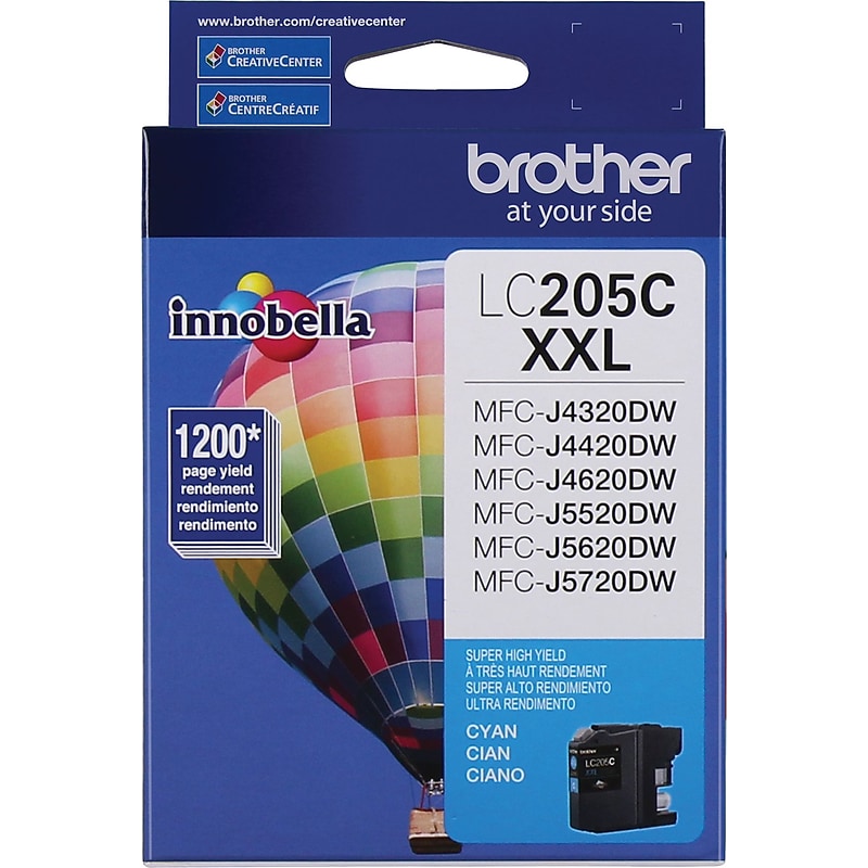 Brother LC205 Cyan Extra High Yield Ink  Cartridge image 1