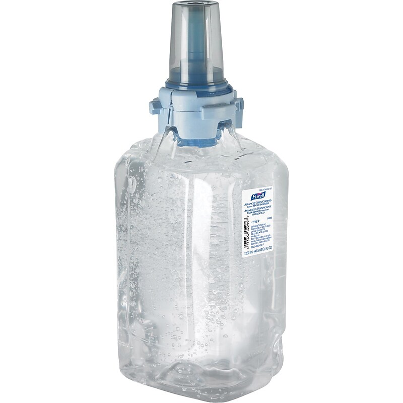 PURELL Advanced 70% Alcohol Gel Hand Sanitizer Refill for ADX 12 Dispenser, 1200 mL., 3/Carton (8803-03) image 1